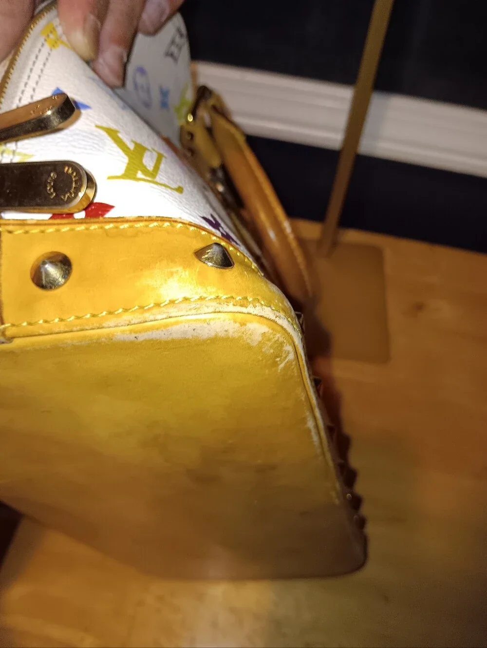 Louis Vuitton Murakami White Multi Color Monogram Alma Bag
